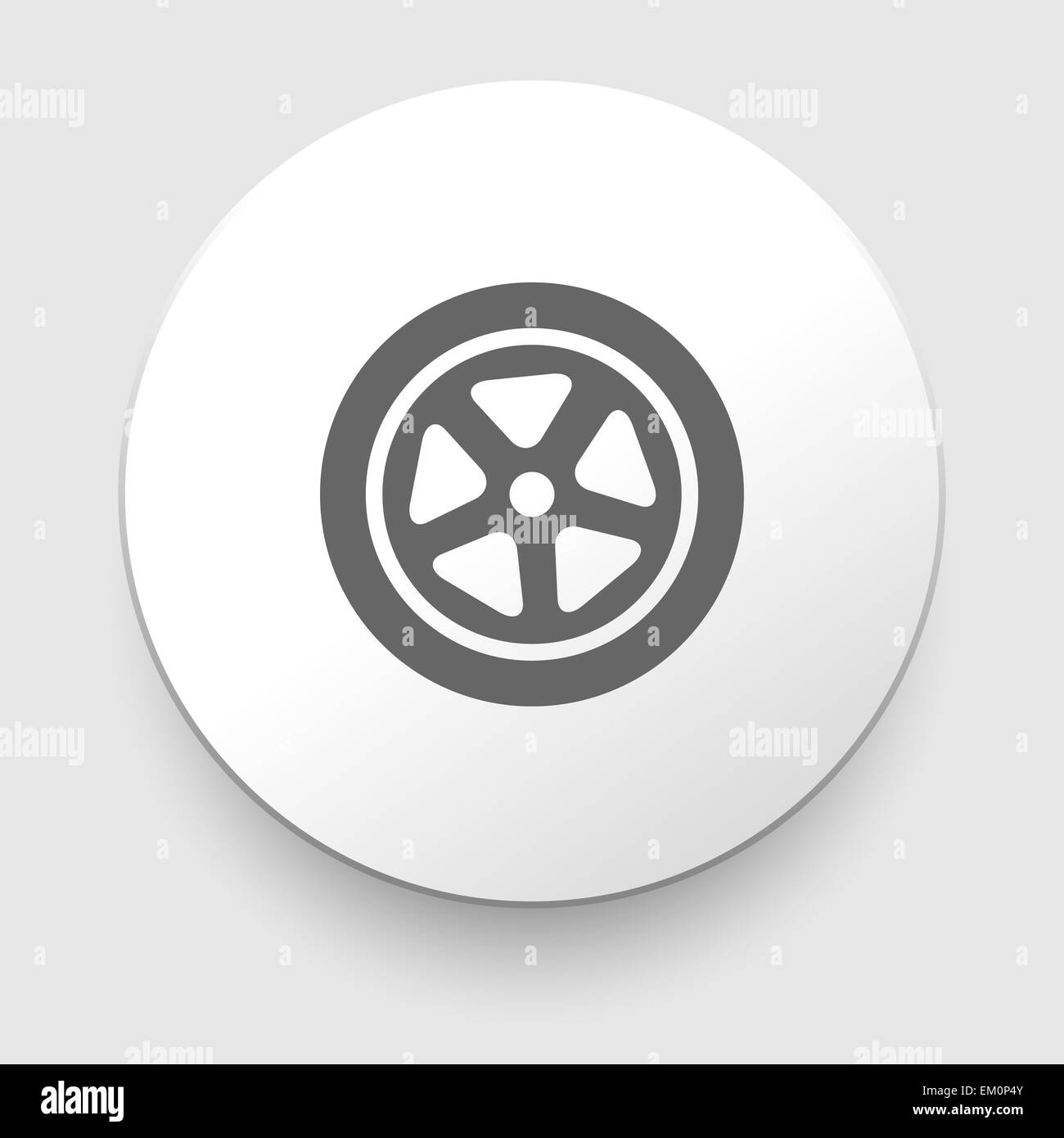 Auto wheel tire Vector icon isolated Stock Photo