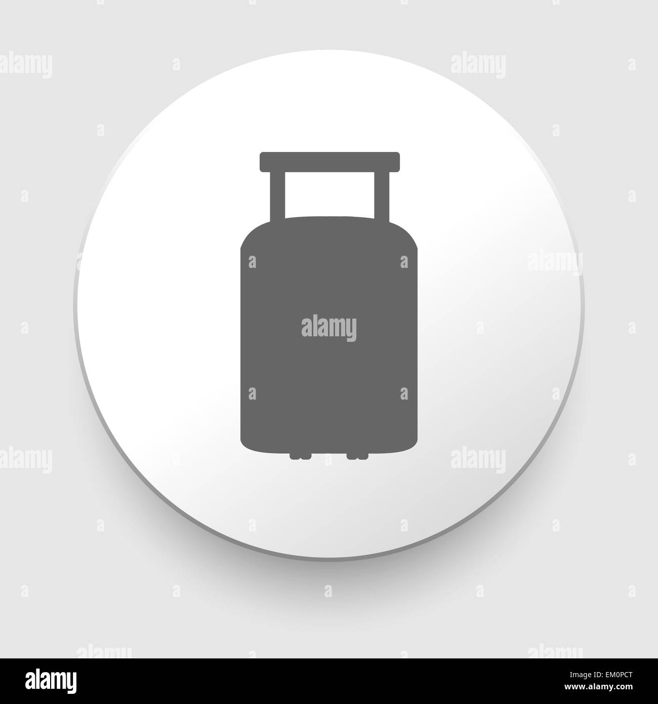 travel luggage suitcase web black icon Stock Photo