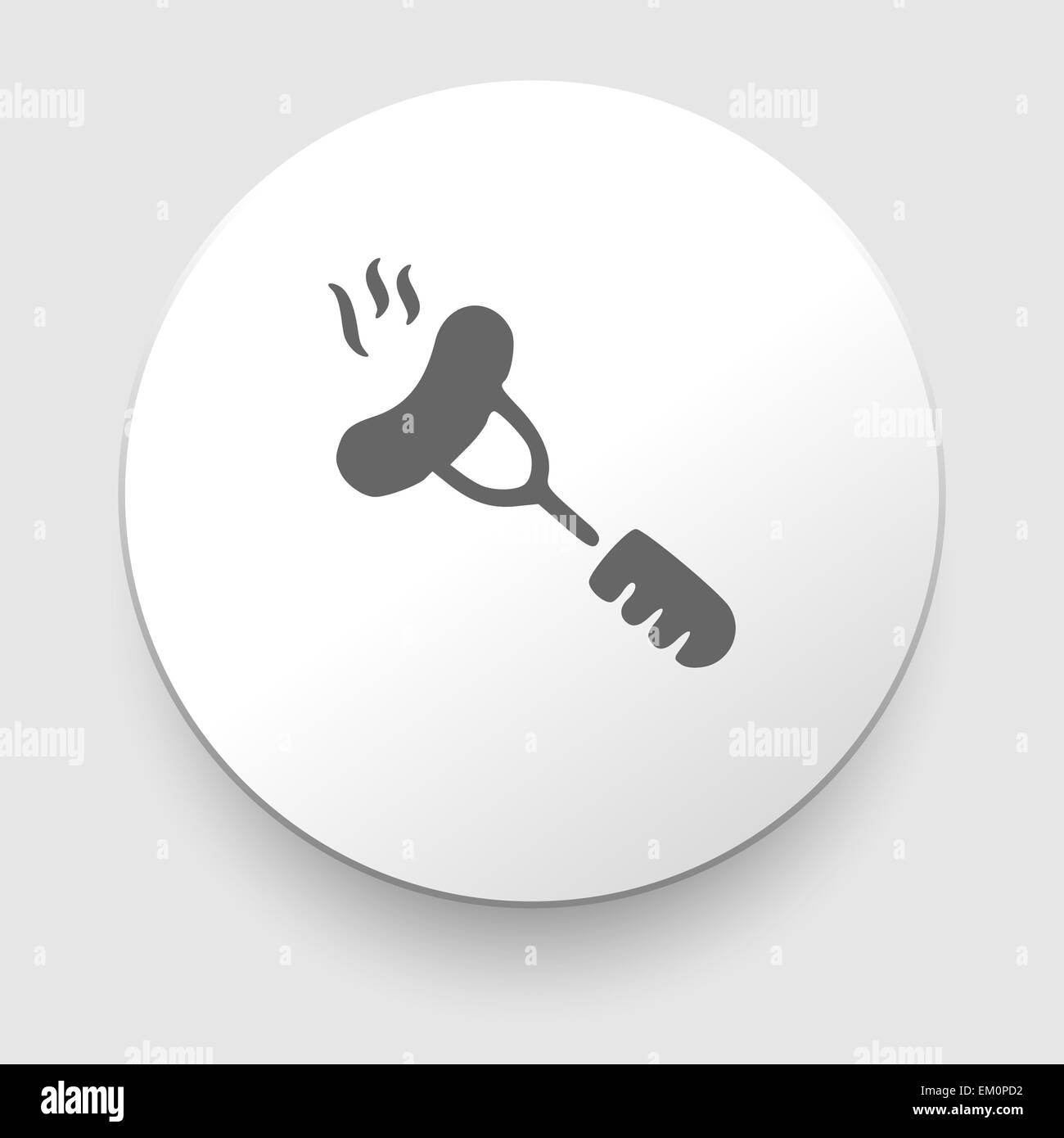 sausage vector icon isolated on white Stock Photo