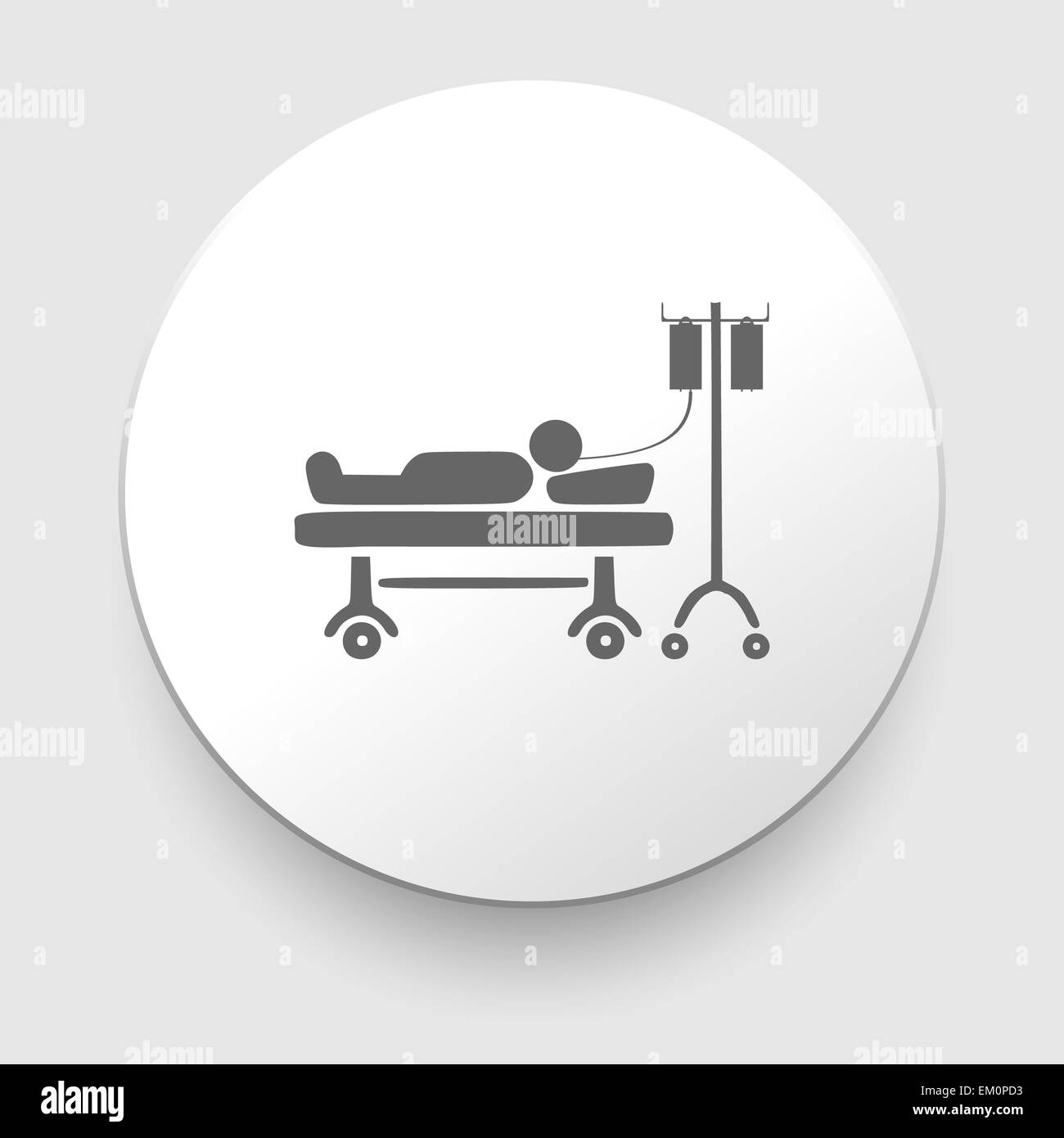 man resting at hospital bed Stock Photo