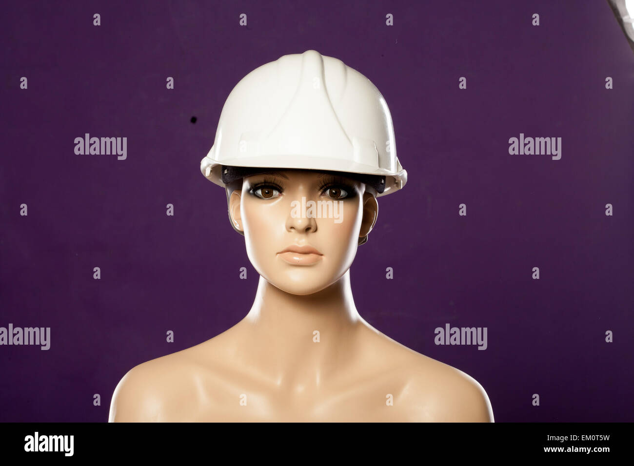 Mannequin wearing safety helmet Stock Photo Alamy