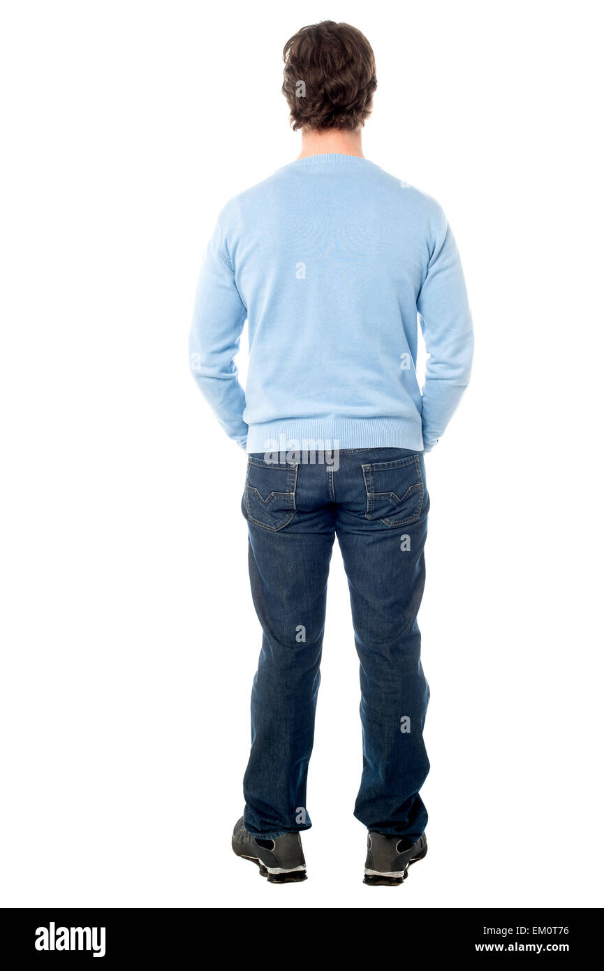 Rear view of a man in casuals Stock Photo - Alamy