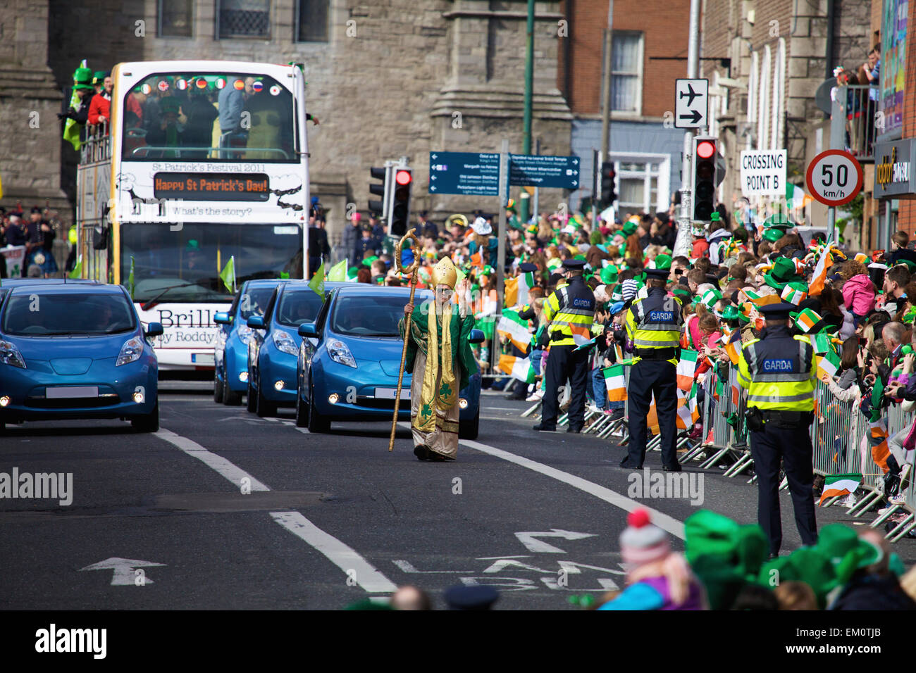 A Parade For Saint Patrick's Day; Dublin Ireland Stock Photo Alamy