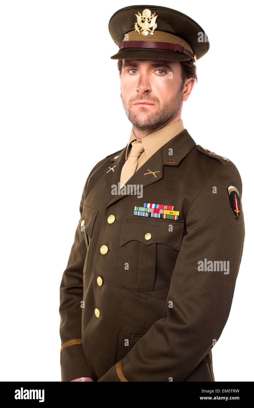 Confident young army man Stock Photo