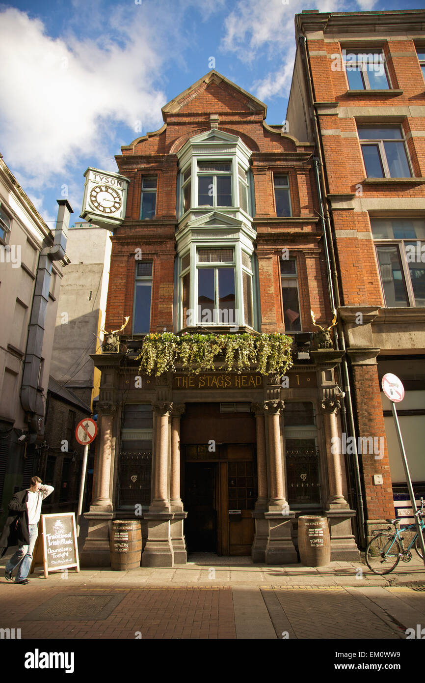 The Stag's Head Pub On Dame Street; Dublin Ireland Stock Photo
