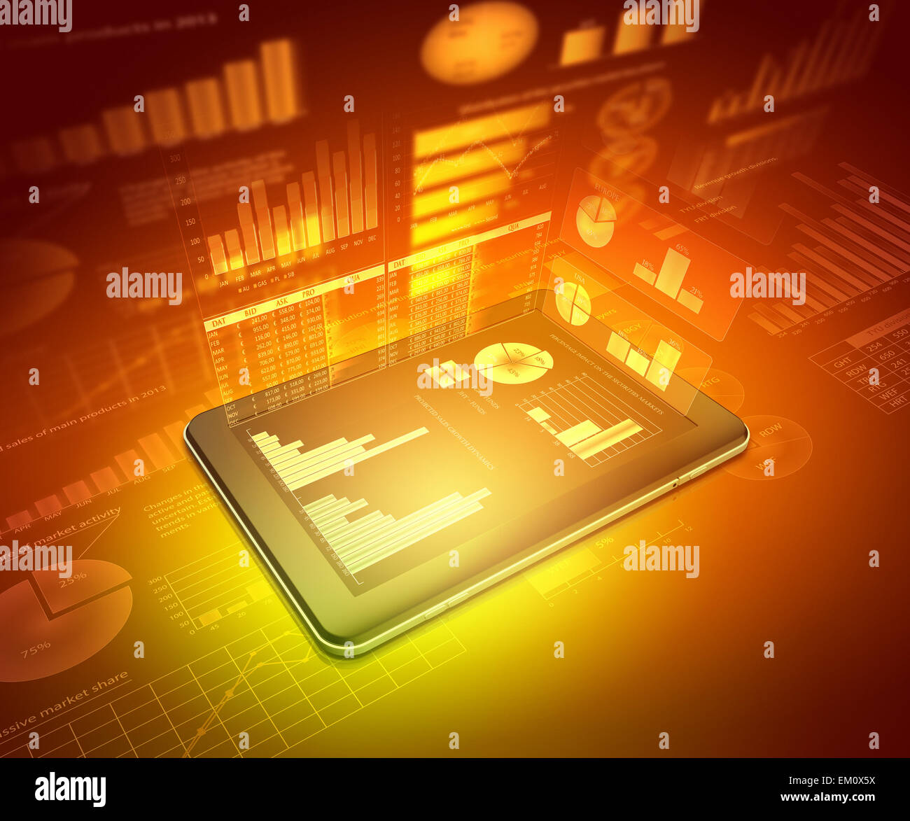 Pads with color diagrams Stock Photo - Alamy