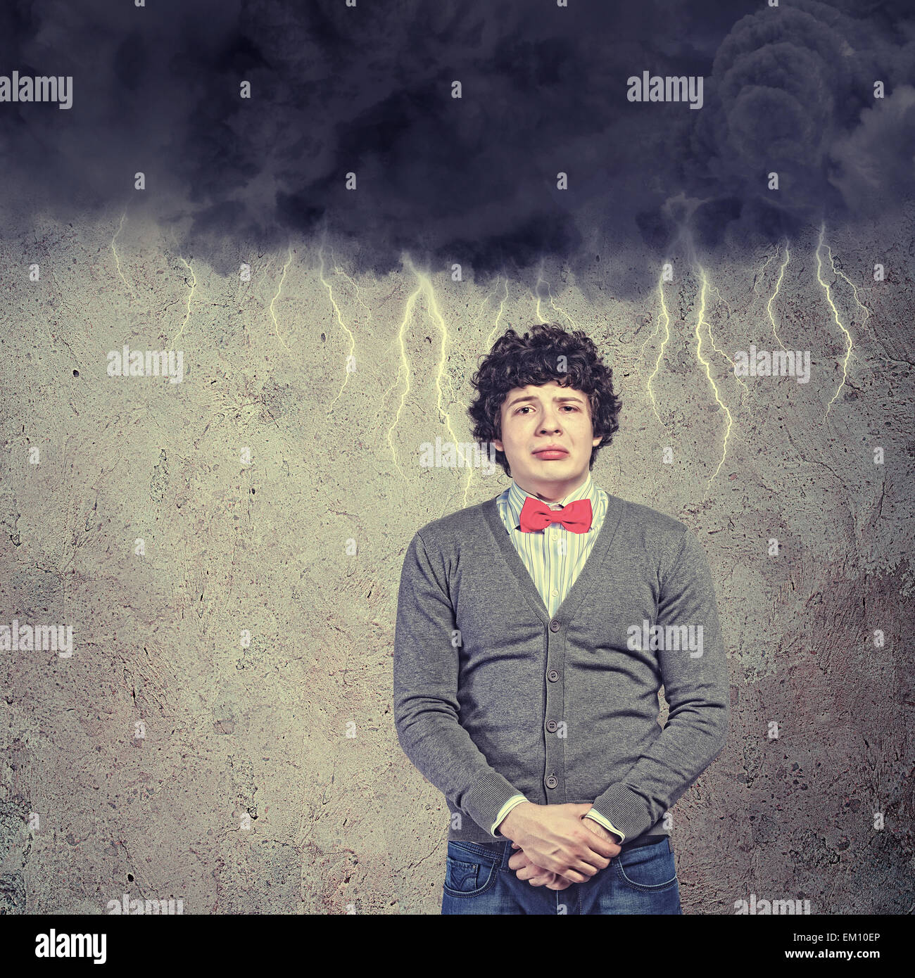Young upset man Stock Photo - Alamy