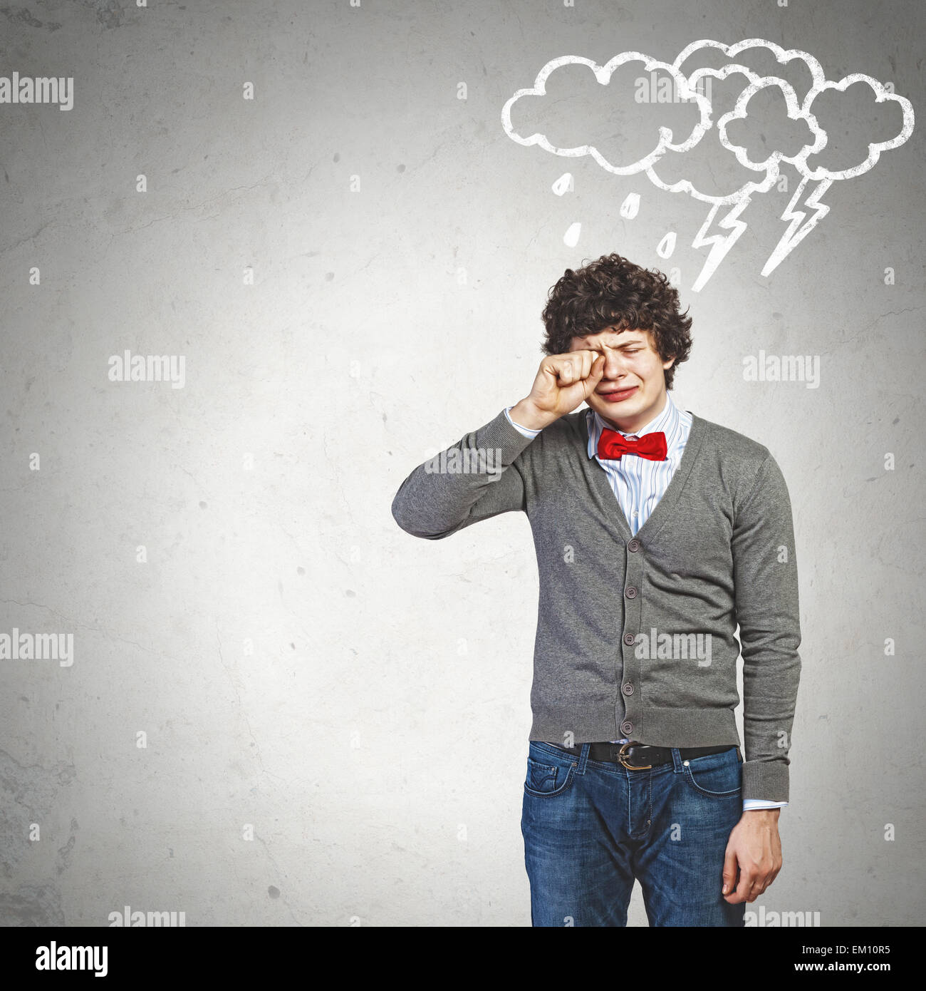Young upset man Stock Photo - Alamy