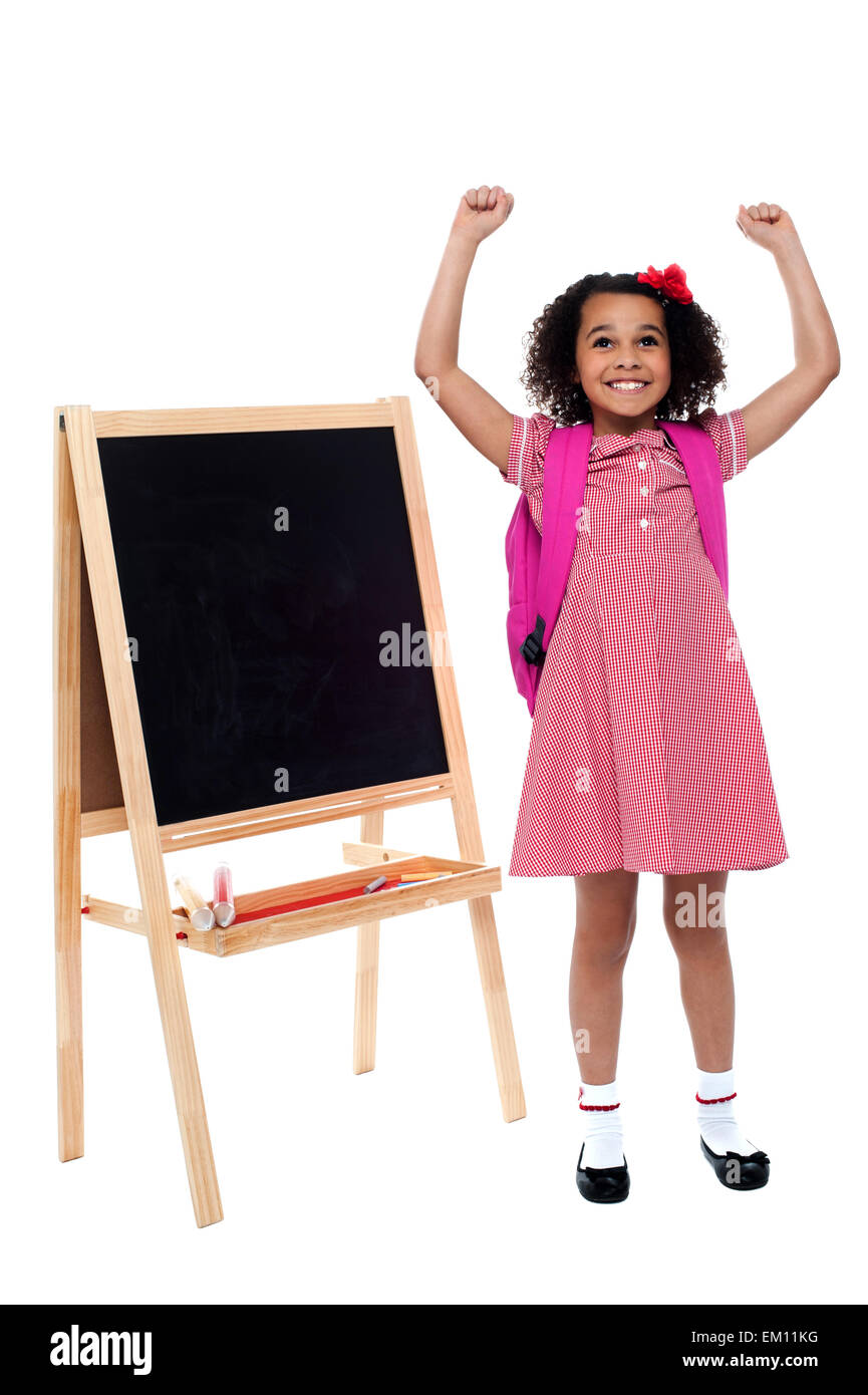 School uniform girl full length hi-res stock photography and images - Alamy