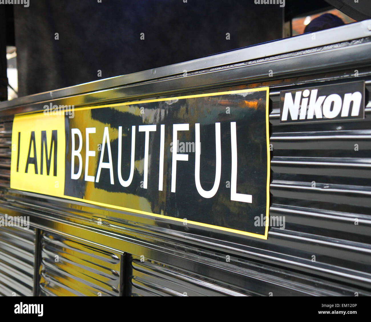 Nikon stand at Imaging Days 2015 at Tour & Taxi in Brussels Stock Photo