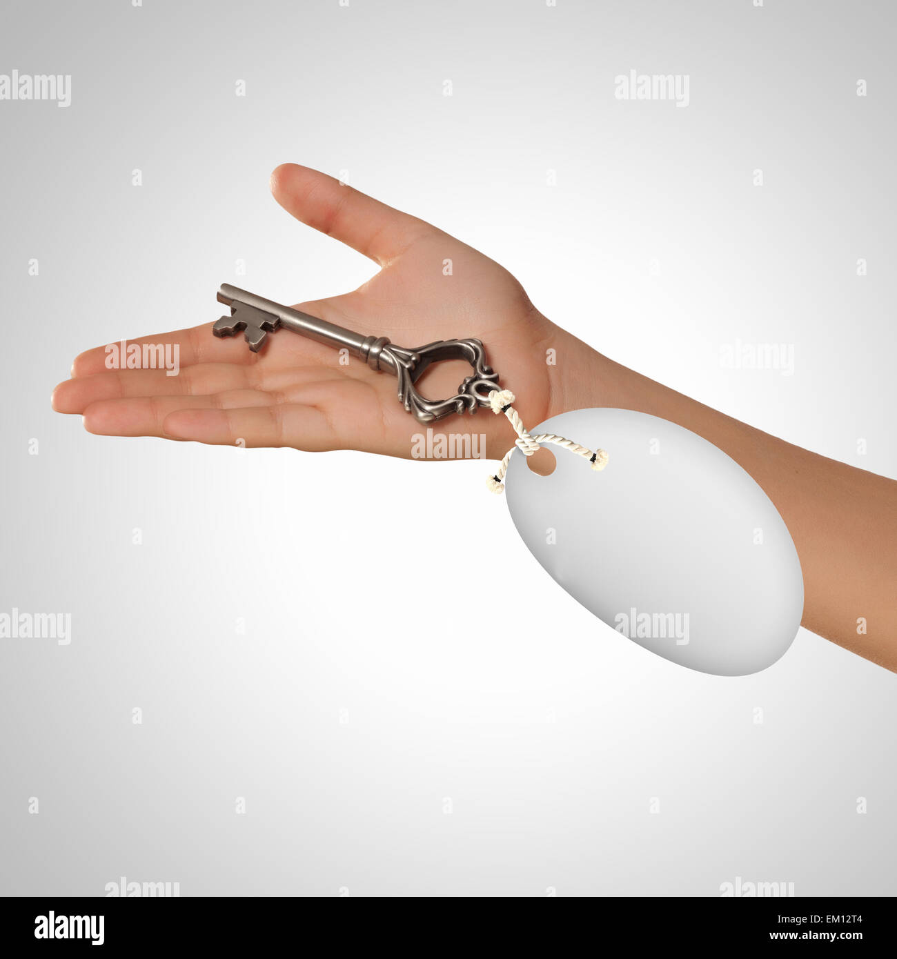 Key With Labelling Key with label Stock Photo - Alamy