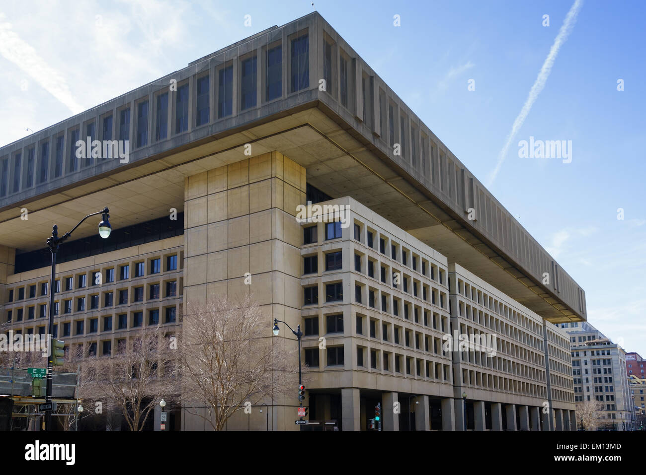 The FBI headquarters office in Washington DC. The J Edgar Hoover Building. Stock Photo