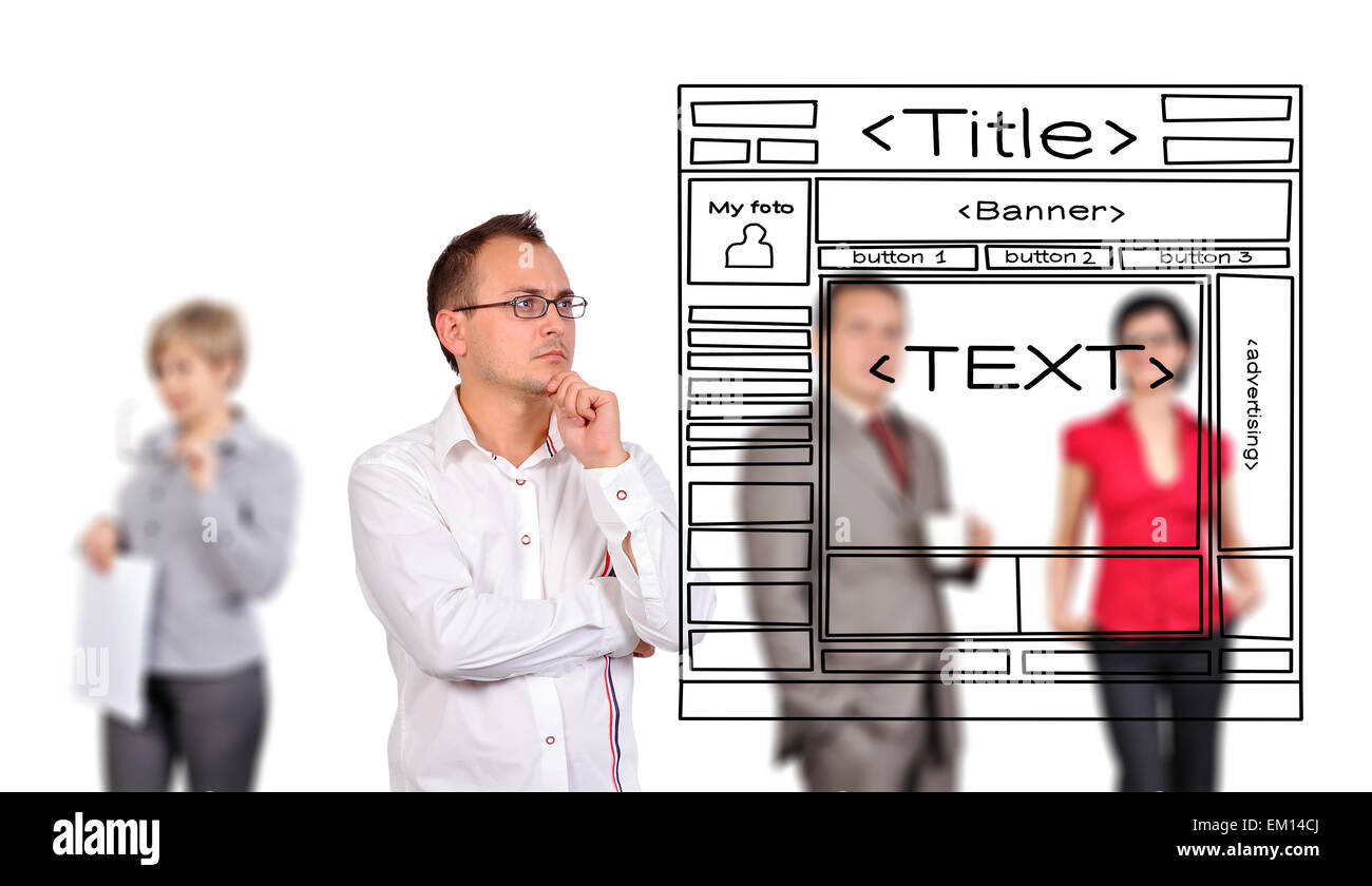 drawing web page Stock Photo Alamy