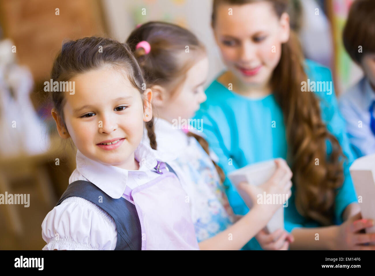 Children drawing and painting Stock Photo - Alamy