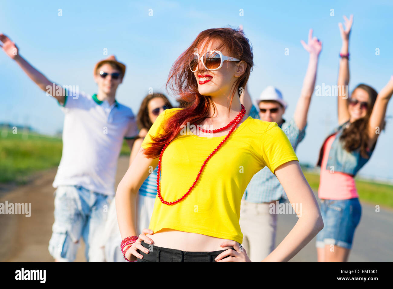 stylish young woman in sunglasses Stock Photo - Alamy
