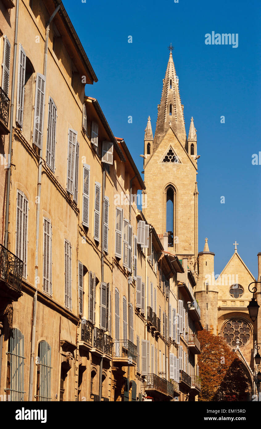 France, Aix-en-Provence, Saint-Jean-de-Malte Church Stock Photo