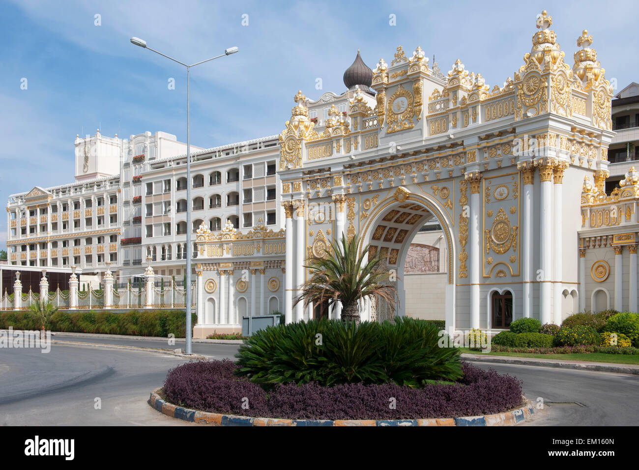 Türkei, Antalya, Hotel Mardan Palace in Aksu am östlichen Ende des Lara-Beach Stock Photo