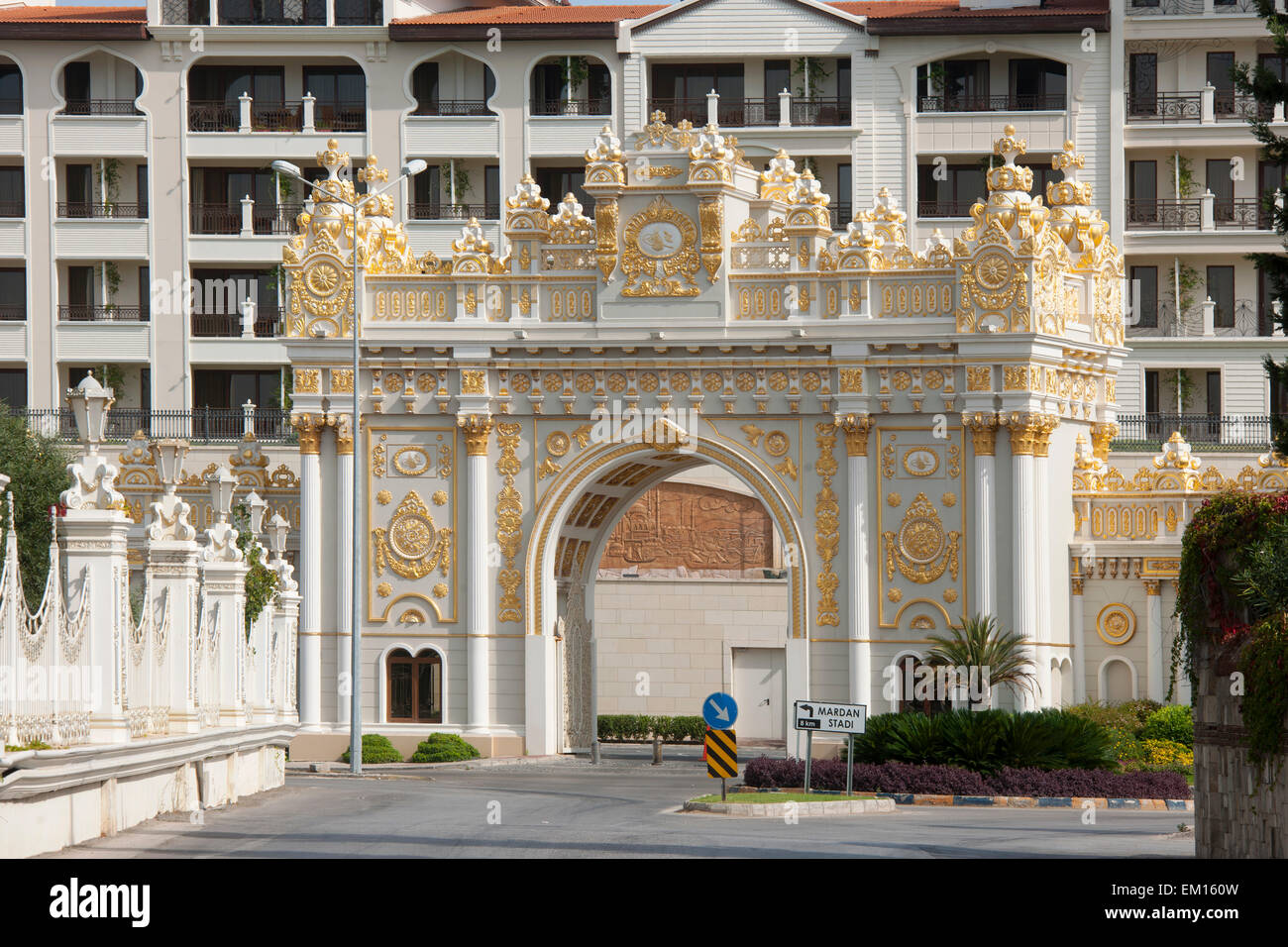 Türkei, Antalya, Hotel Mardan Palace in Aksu am östlichen Ende des Lara-Beach Stock Photo