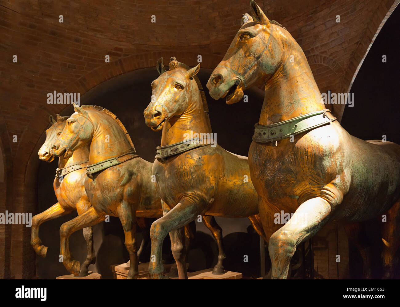 Statue Of Four Horses In St. Mark's Basilica; Venice Italy Stock Photo Alamy