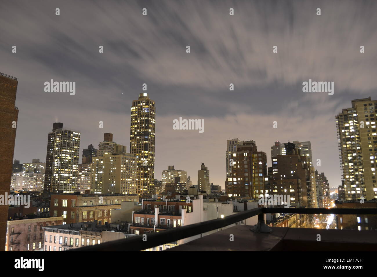 Picture taken facing north from a rooftop in the Upper East side of