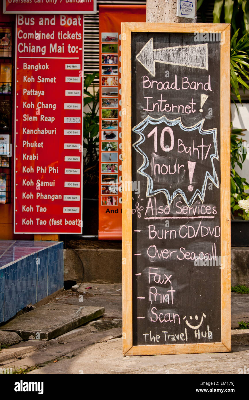 An Outdoor Sign Advertising Services; Chiang Mai Thailand