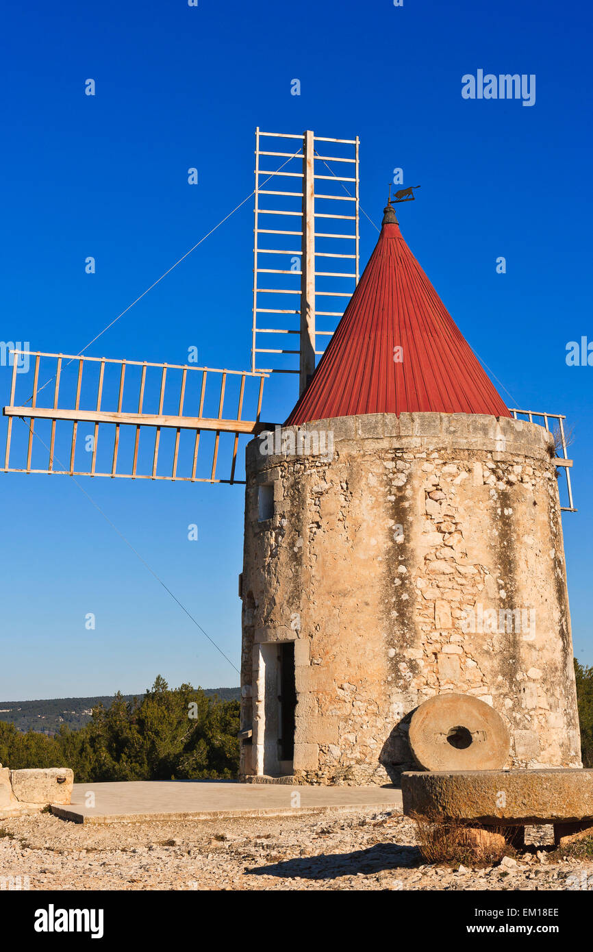 France, Fontvieille, Provence, Daudet's Mill Stock Photo