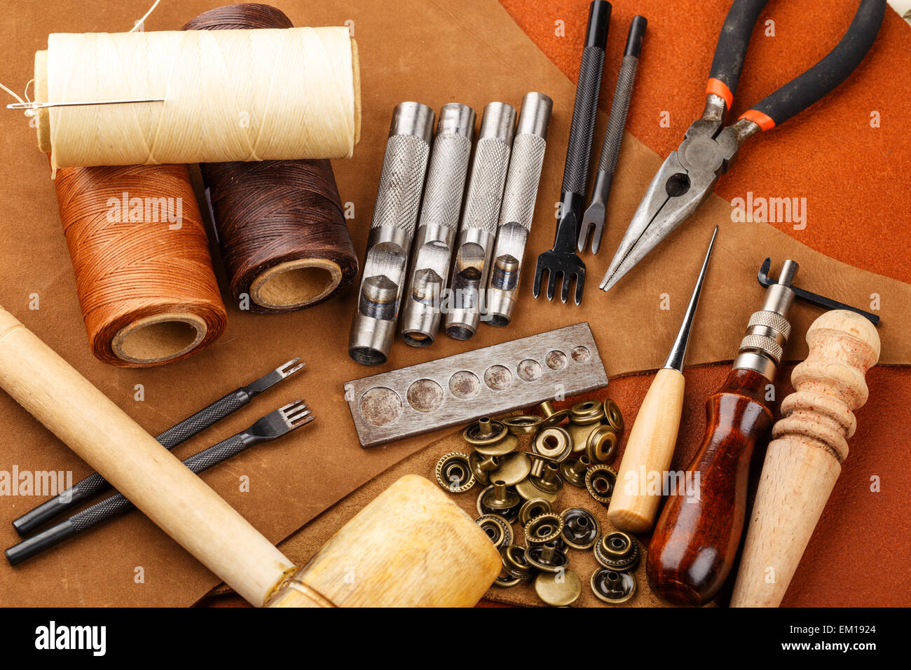 Craft tool for leather accessories Stock Photo