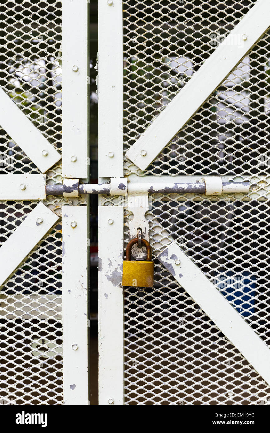 Steel door with lock Stock Photo