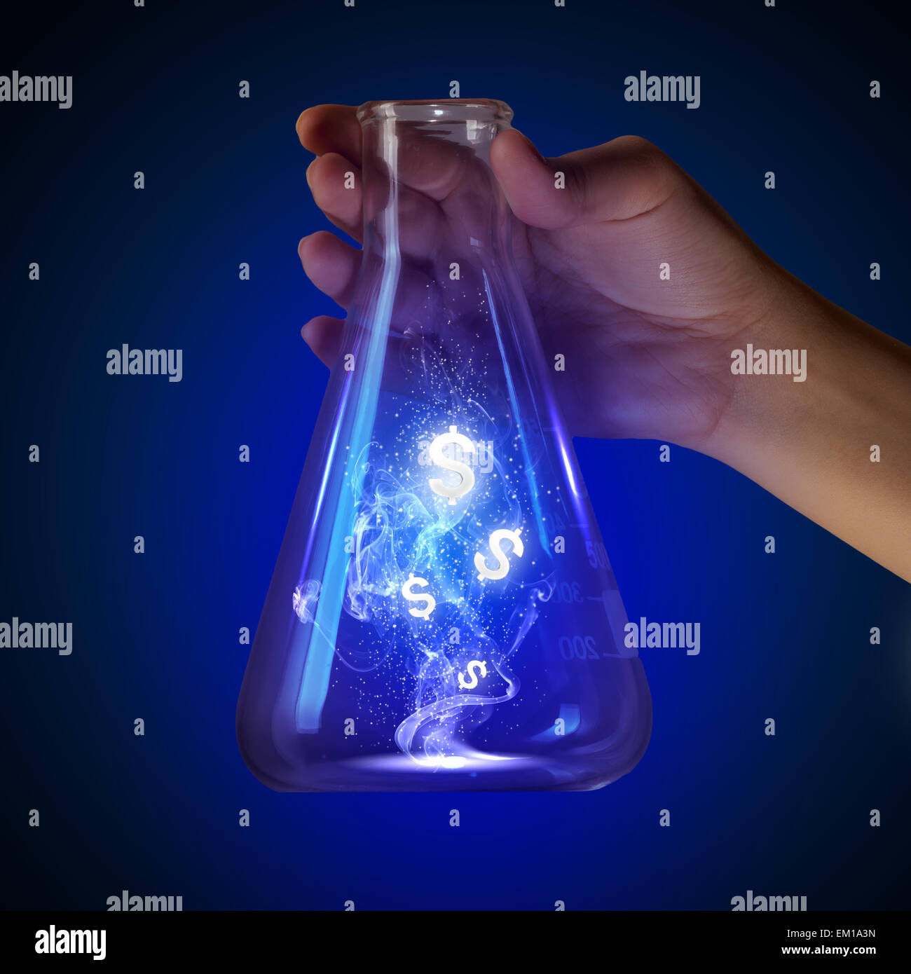 Test tube with dollar sign Stock Photo Alamy