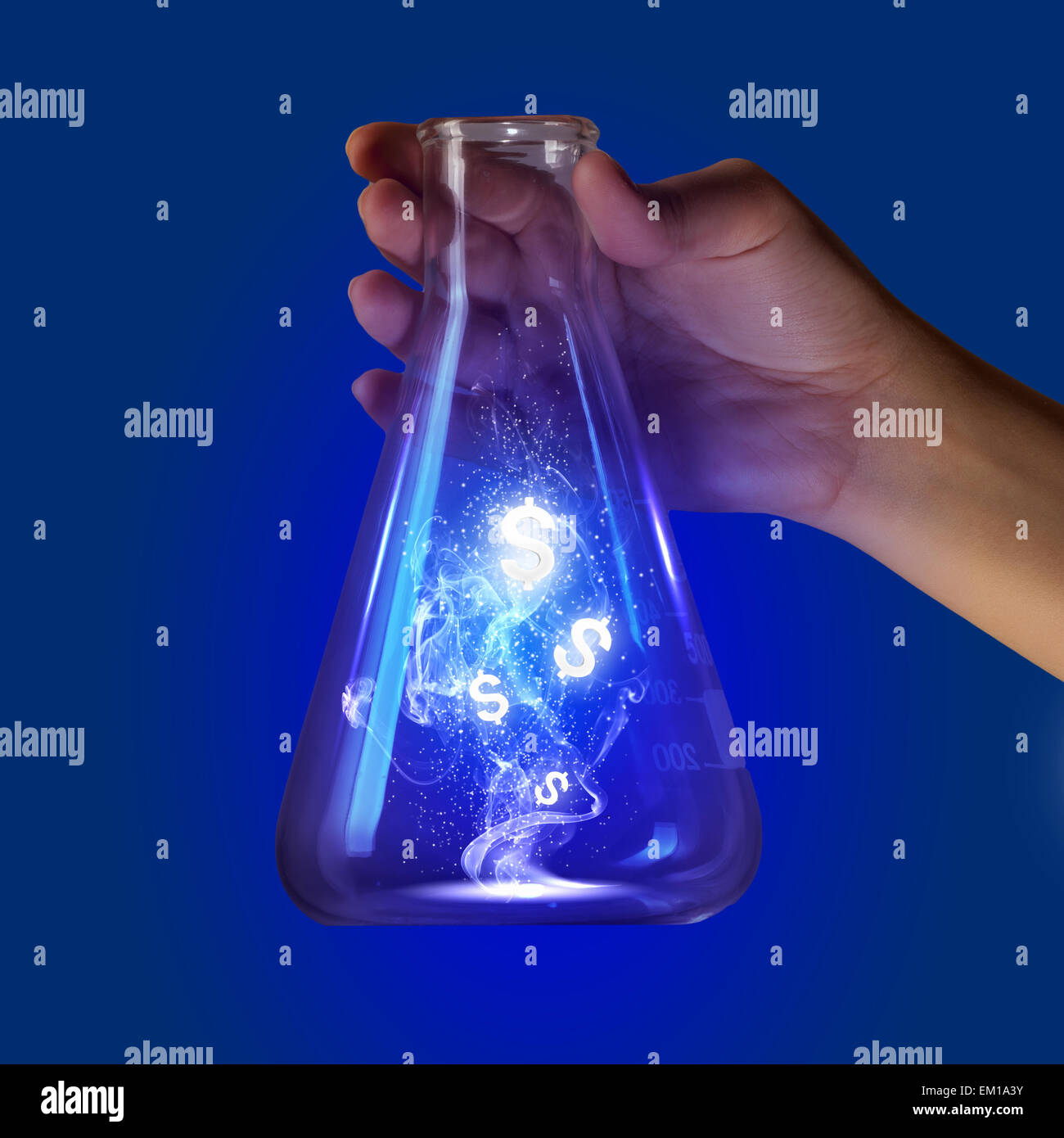 Test tube with dollar sign Stock Photo Alamy