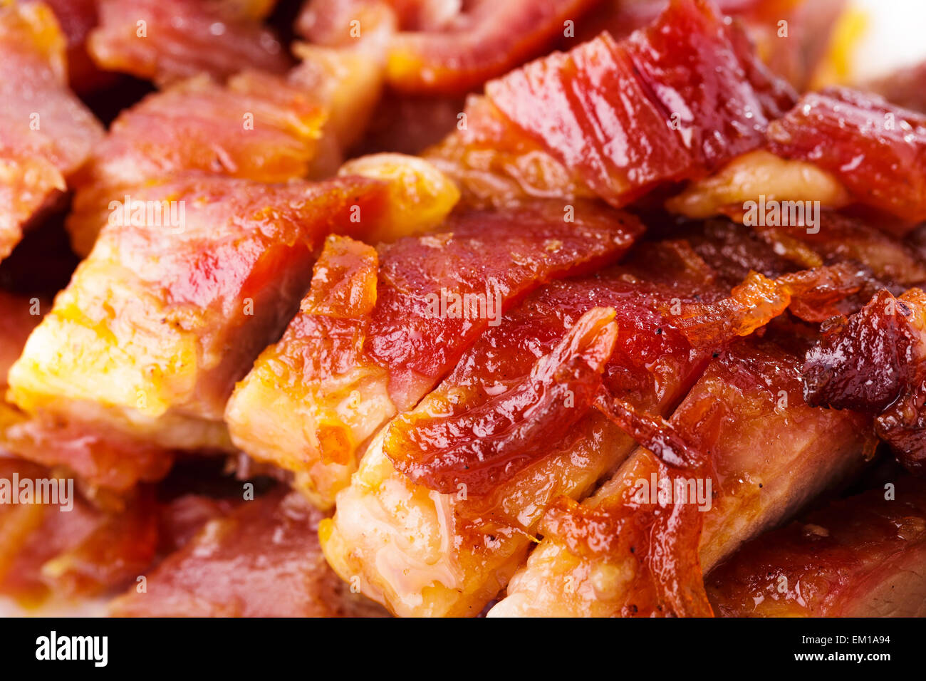 Sweet barbecue pork Stock Photo