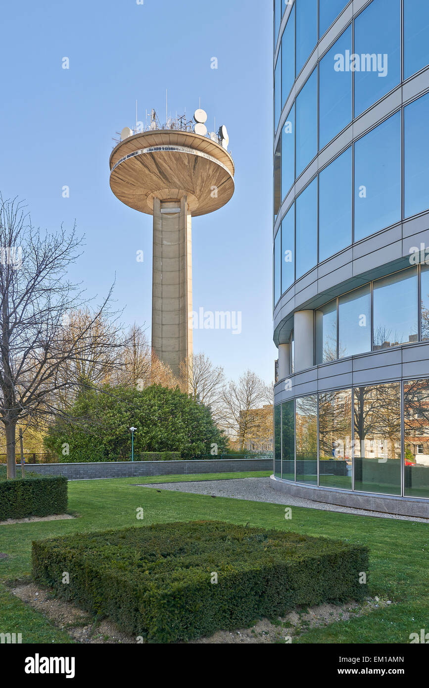 The Reyers Tour telecommunication tower of Belgian national television ...