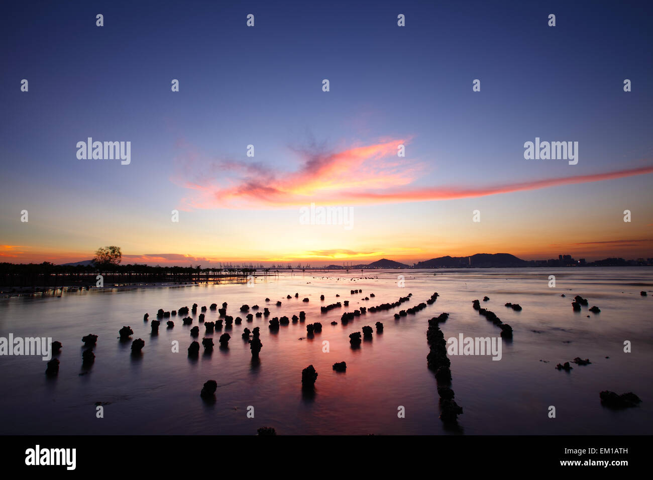 Bright sunset beach in hi-res stock photography and images - Alamy