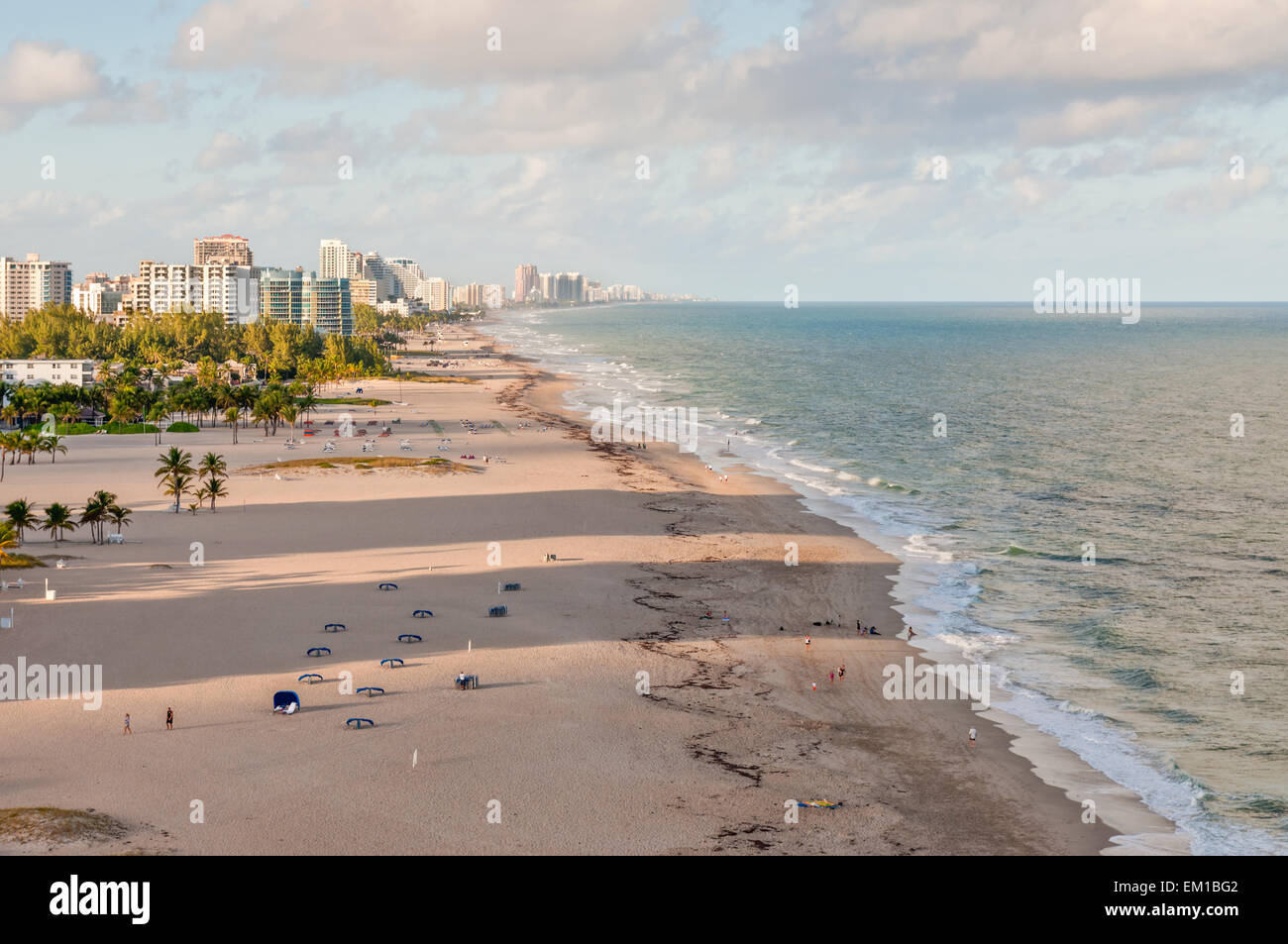 View of Fort Lauderdale Beach - Florida, USA. Stock Photo