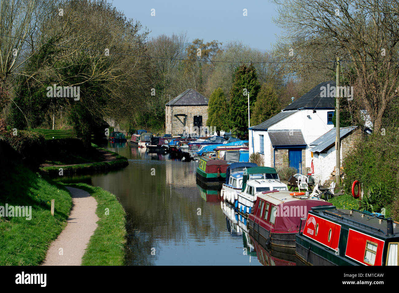The Monmouthshire and Brecon Canal at Govilon Wharf, Monmouthshire