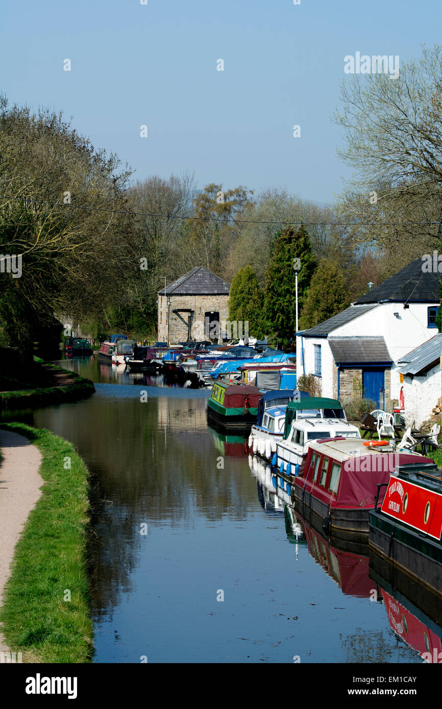 The Monmouthshire and Brecon Canal at Govilon Wharf, Monmouthshire