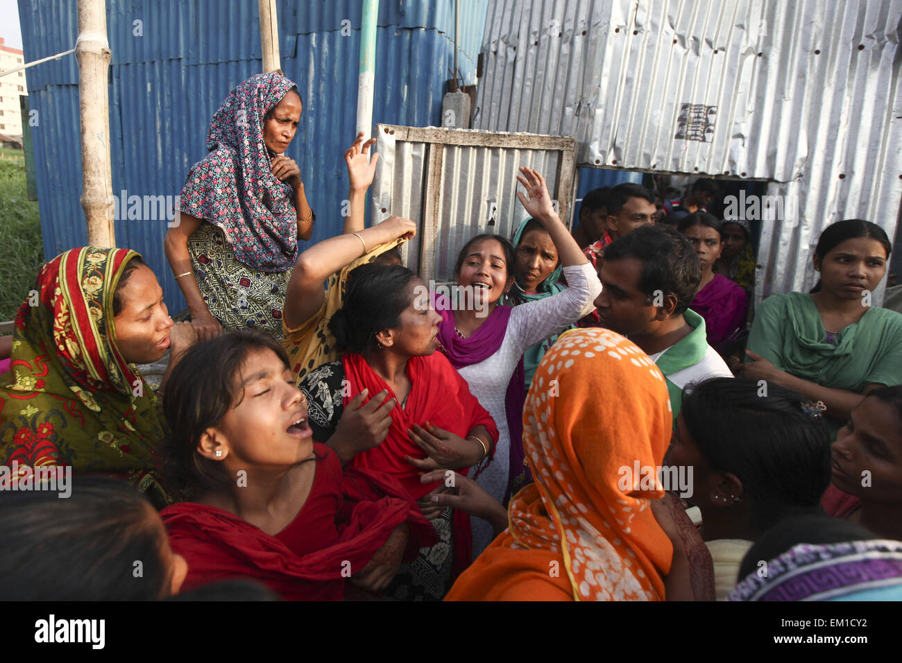 Dhaka, Bangladesh. 15th Apr, 2015. Relatives of the missing people ...