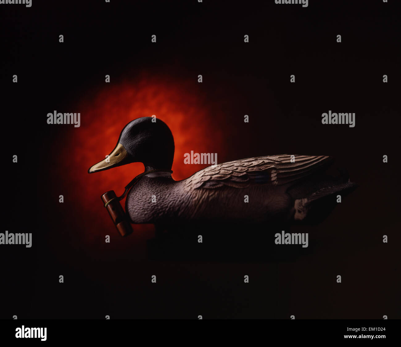 Duck Decoy with Duck Call Stock Photo Alamy