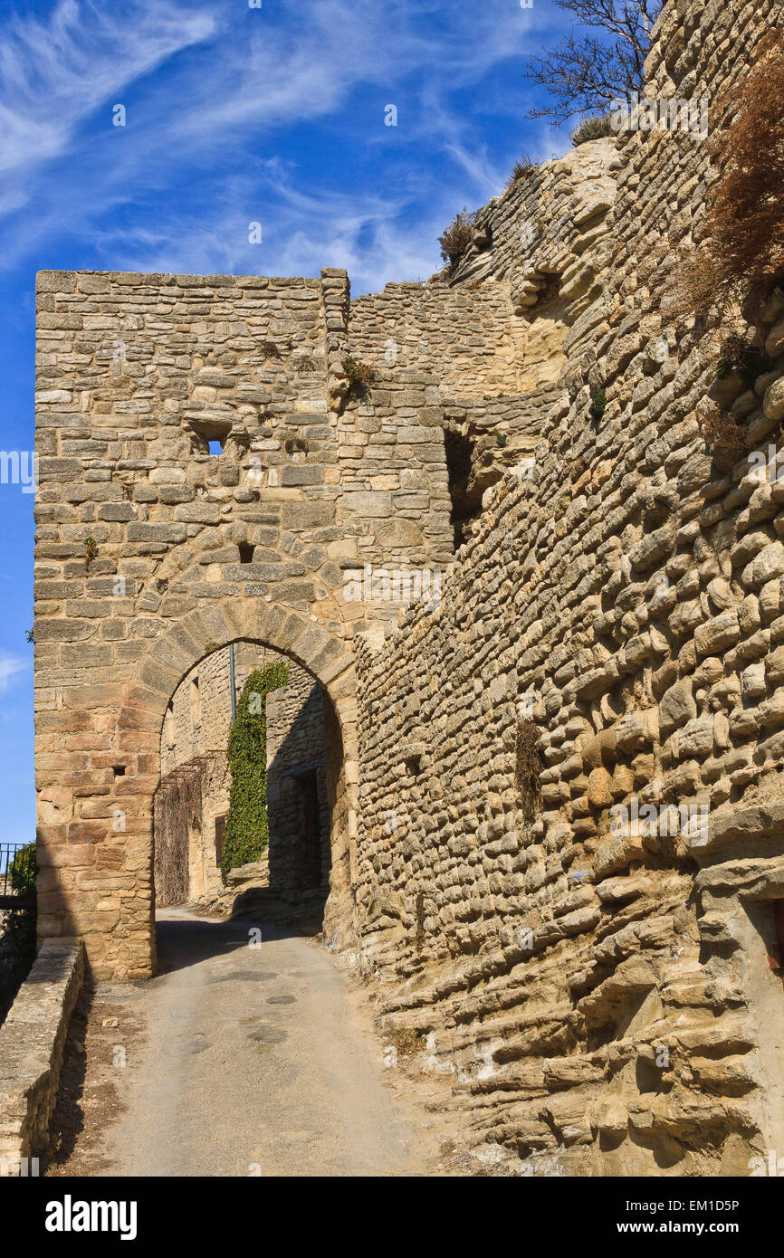 France, Provence, Saignon, fortification Stock Photo