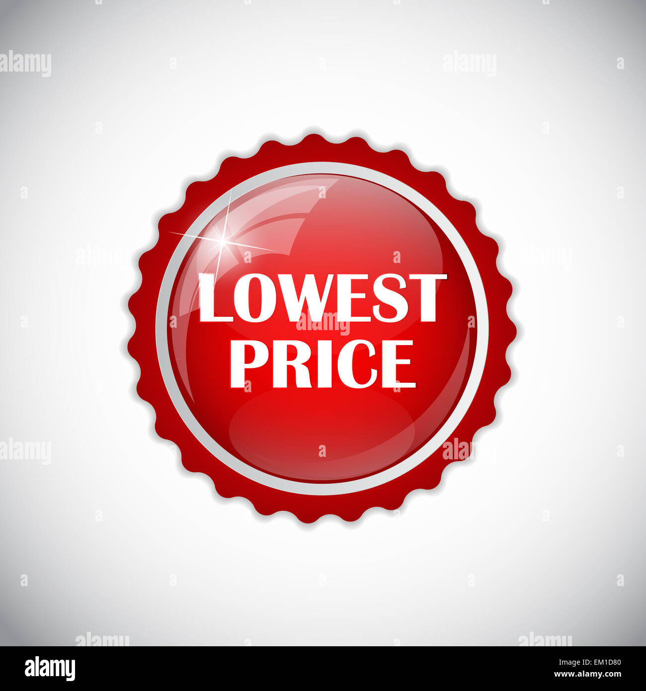 Lowest Price Golden Label Vector Illustration Stock Photo - Alamy