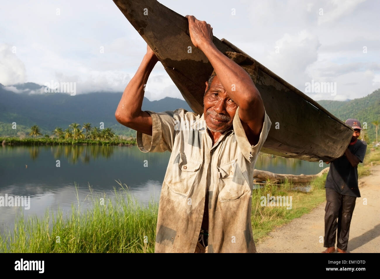 Caring,Indonesia,Fishing Boat,Aceh Province Stock Photo