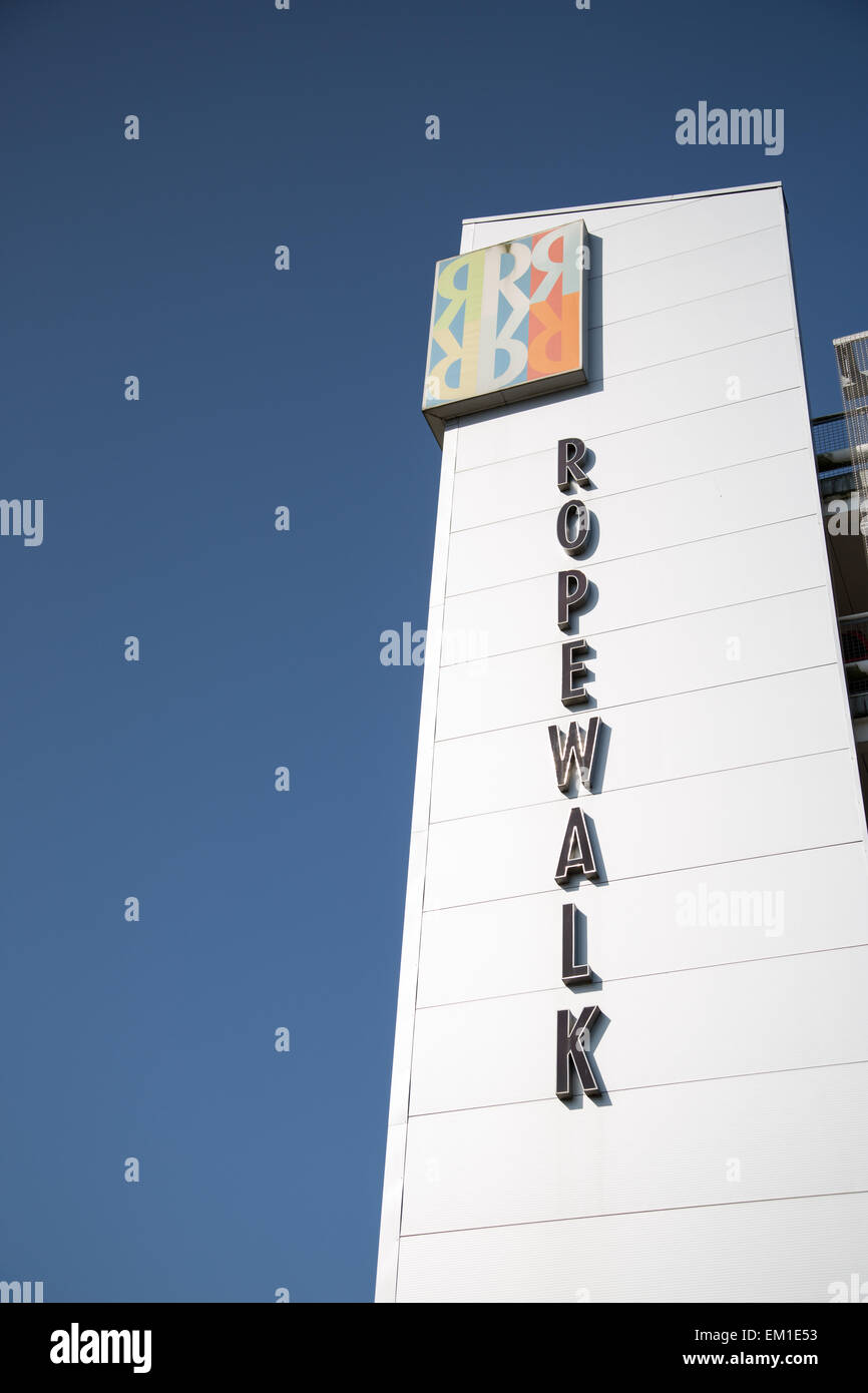 Exterior shot of the Ropewalk shopping centre in Nuneaton Warwickshire