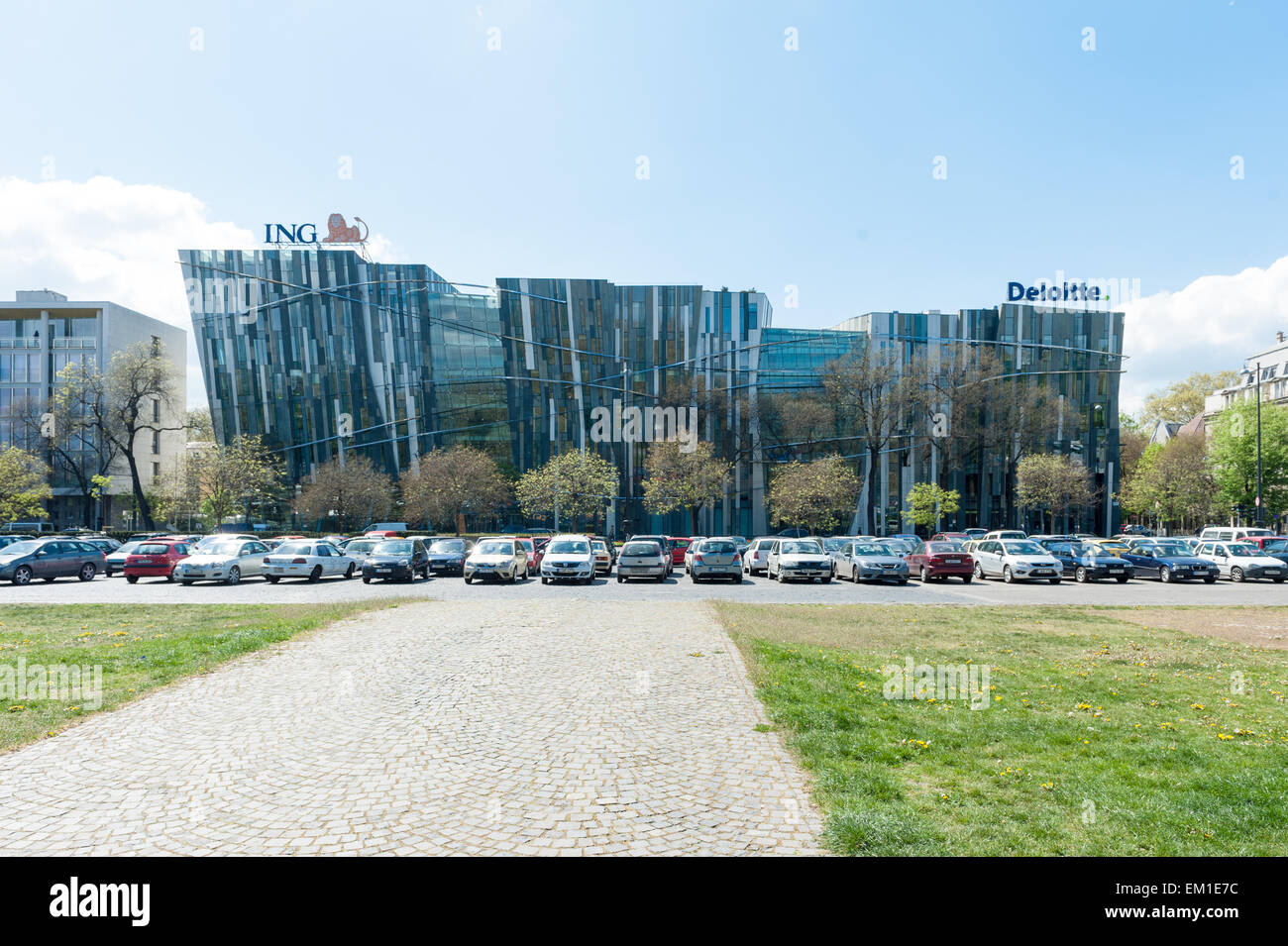 Hungary, Budapest, ING head office Budapest designed by Erick van Egeraat  Stock Photo - Alamy