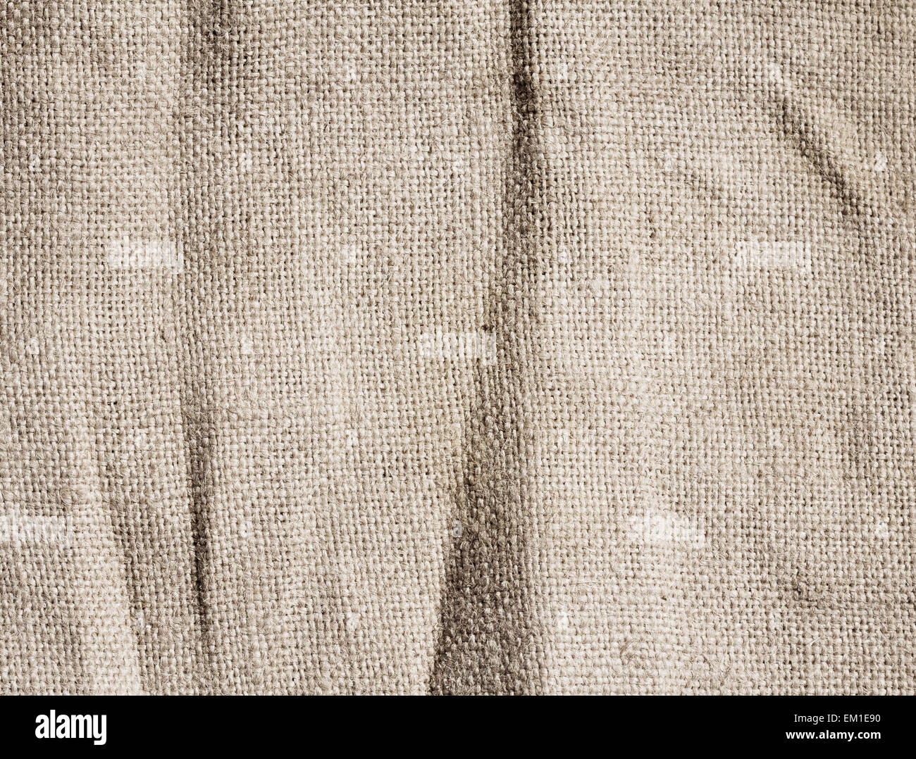 Old dirty brown burlap texture. Stock Photo