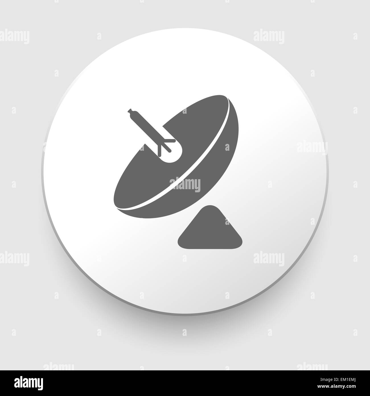 Parabolic antenna Icon Isolated on White Stock Photo