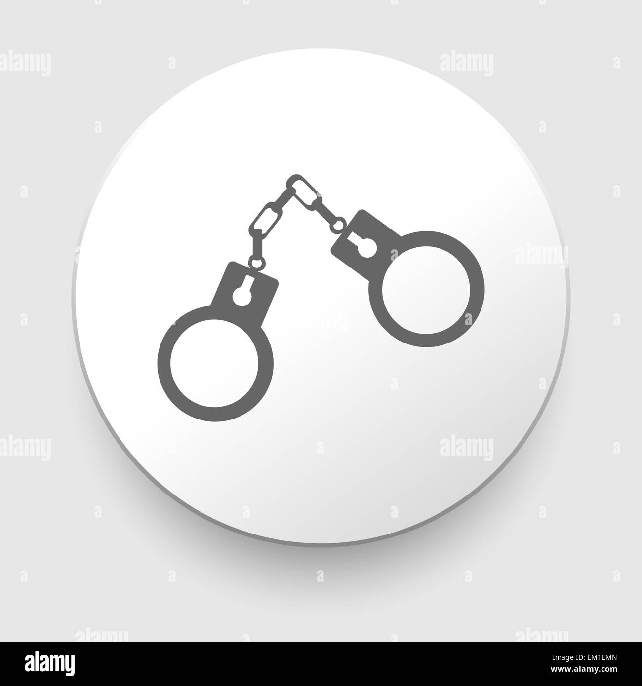 Handcuff symbol Black and White Stock Photos & Images - Alamy