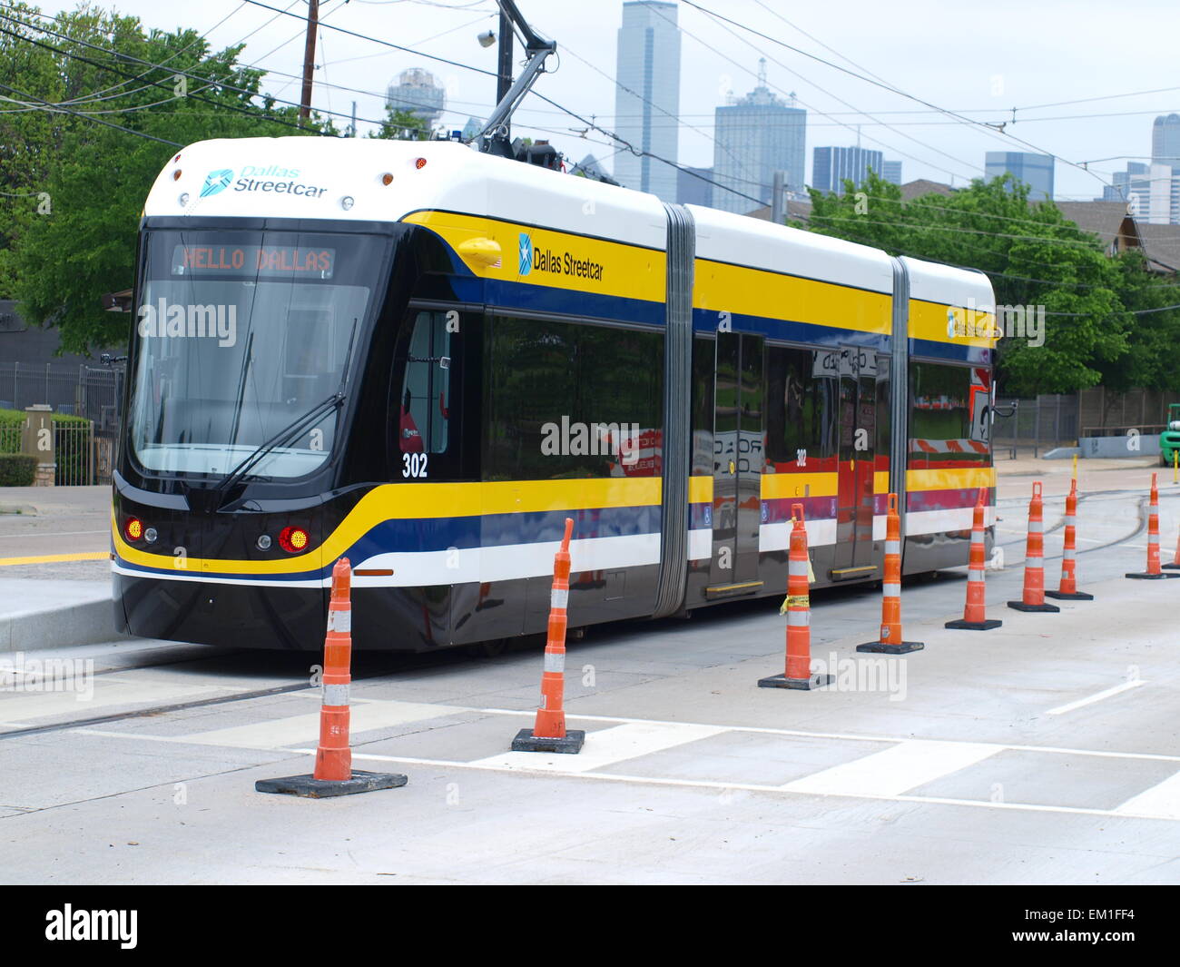 Dallas Street Car Stock Photo Alamy