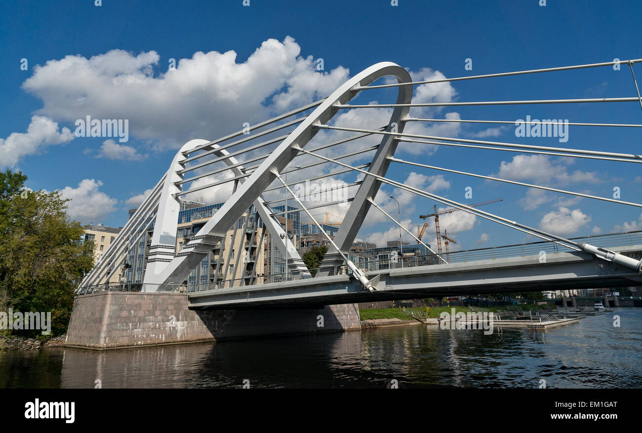 Lazarevsky bridge in Saint Petersburg, Russia. Reconstructed in 2009 Stock Photo