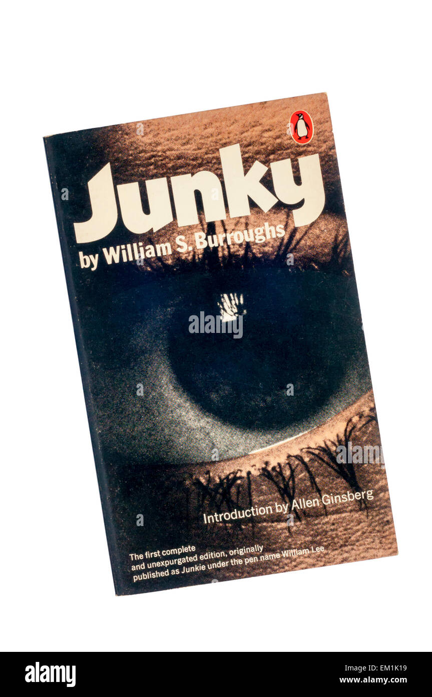 A paperback copy of Junky by William S. Burroughs. Stock Photo