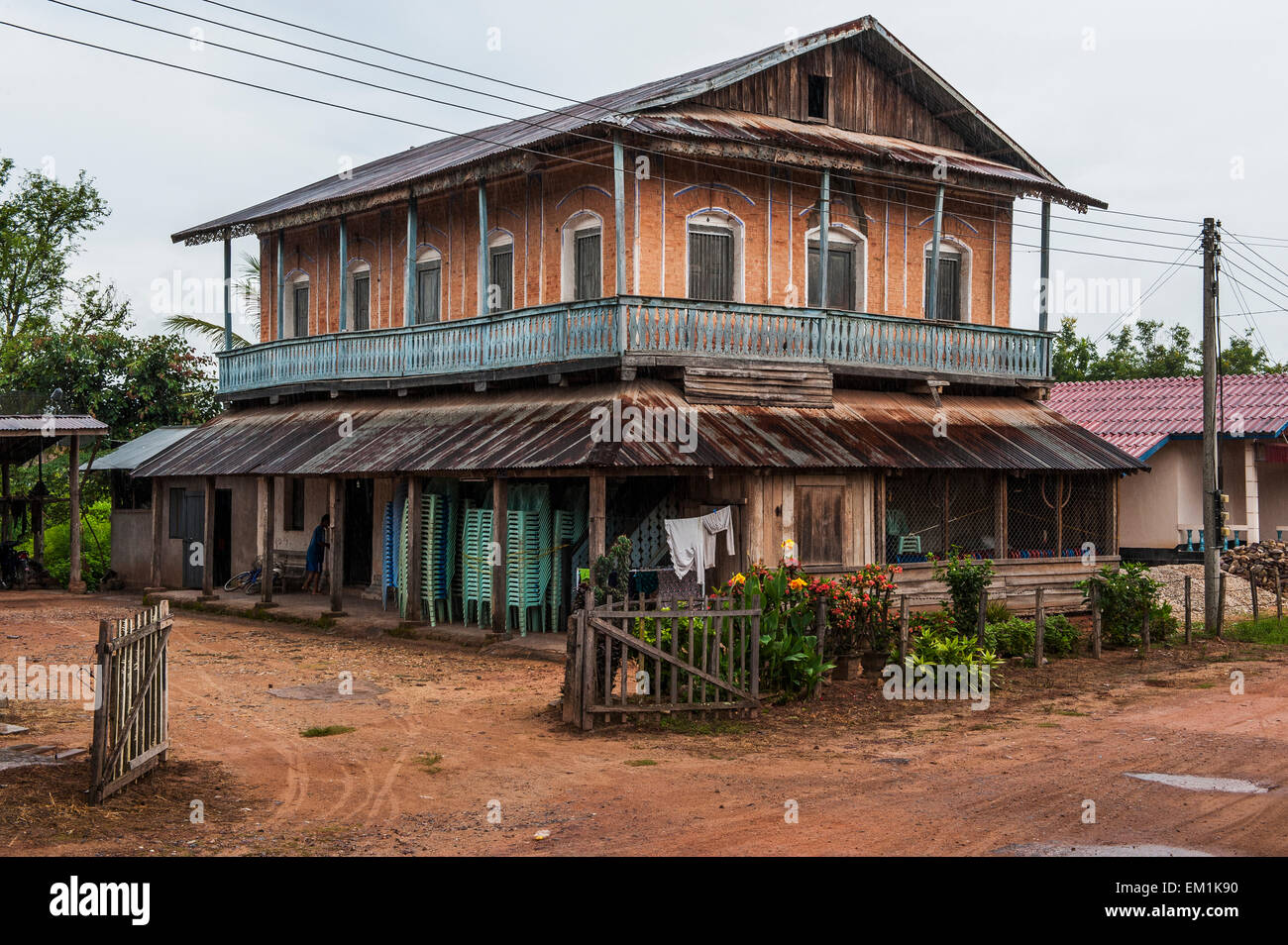 French Colonial Architecture Muang Sing Laos EM1K90 